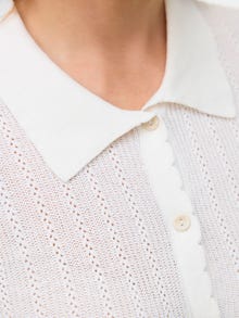 Vero Moda VMLUXLIGHT Dzianinowa koszulka polo -Snow White - 10330853