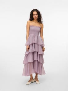 Vero Moda VMDELILAH Lang kjole -Elderberry - 10330886