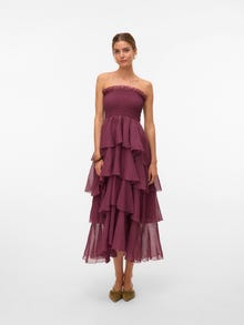 Vero Moda VMDELILAH Robe longue -Burgundy - 10330886