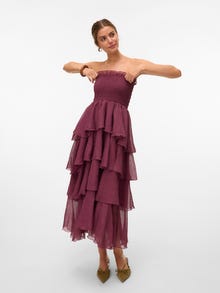 Vero Moda VMDELILAH Robe longue -Burgundy - 10330886