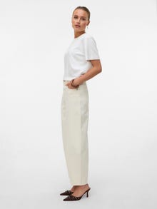 Vero Moda VMBILLIE Hohe Taille Barrel Fit Jeans -Ecru - 10330900