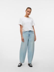 Vero Moda VMBILLIE Tiro alto Corte de barril Vaqueros -Light Blue Denim - 10330900
