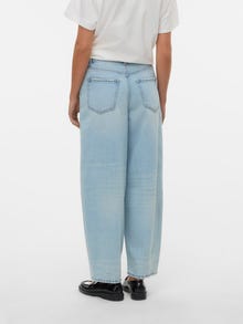 Vero Moda VMBILLIE Tiro alto Corte de barril Vaqueros -Light Blue Denim - 10330900