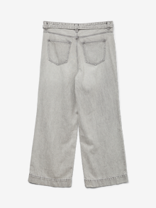 Vero Moda VMCKATHY High rise Wide Leg Fit Jeans -Light Grey Denim - 10330965