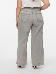 Vero Moda VMCKATHY High rise Wide Leg Fit Jeans -Light Grey Denim - 10330965