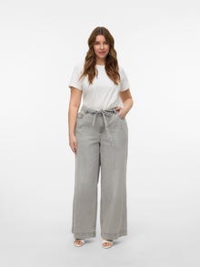 Vero Moda VMCKATHY High rise Wide Leg Fit Jeans -Light Grey Denim - 10330965