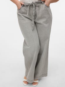 Vero Moda VMCKATHY High rise Wide Leg Fit Jeans -Light Grey Denim - 10330965