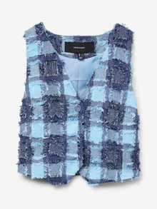 Vero Moda VMTEMS Tailored Waistcoat -Faded Denim - 10331051