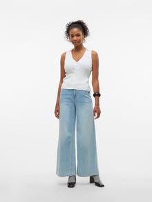 Vero Moda VMANNET Mid Rise Weiter Beinschnitt Jeans -Medium Blue Denim - 10331076
