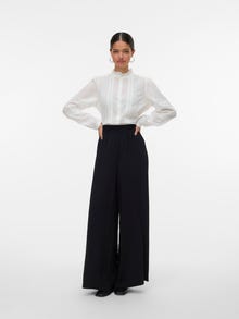 Vero Moda VMMETTE Vysoký pás Nohavice -Black - 10331160