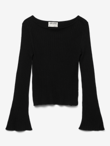 Vero Moda AWSINKA Pleteni top -Black - 10331171