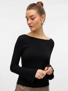 Vero Moda AWSINKA Pleteni top -Black - 10331171
