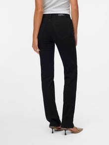 Vero Moda VMFLASH Vidutinio aukščio juosmuo Tiesus kirpimas Džinsai -Black - 10331248