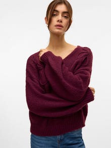 Vero Moda VMLOLLIPOP Pullover -Winetasting - 10331273