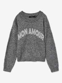Vero Moda VMAMOREMIO Pullover -Medium Grey Melange - 10331278