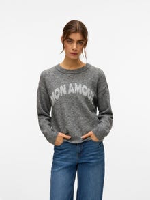 Vero Moda VMAMOREMIO Pull-overs -Medium Grey Melange - 10331278