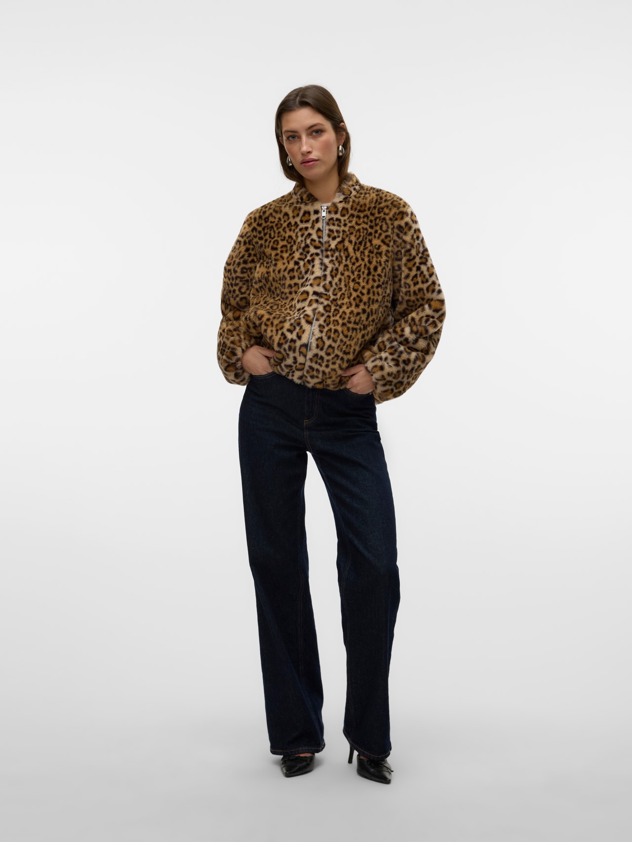 VERO MODA Giacca Imbottita Vmclara Ga Noos Donna, Leggera, Con Collo Alto, Nero