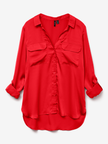 Vero Moda VMLOU Shirt -High Risk Red - 10331297