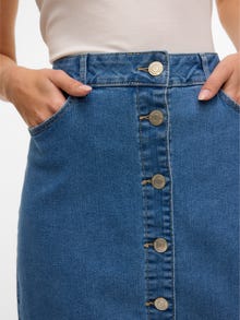 Vero Moda VMNATTY Normaali vyötärö Midihame -Light Blue Denim - 10331366