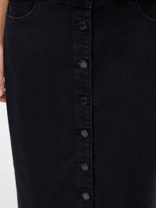 Vero Moda VMNATTY Mellemhøj talje Midinederdel -Black Denim - 10331366