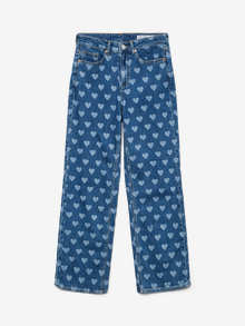 Vero Moda VMTESSA Tiro alto Corte wide leg Vaqueros -Medium Blue Denim - 10331375