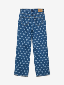 Vero Moda VMTESSA Tiro alto Corte wide leg Vaqueros -Medium Blue Denim - 10331375