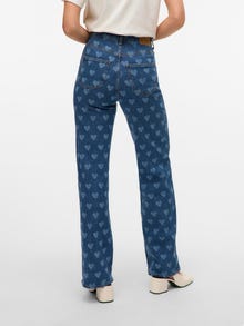 Vero Moda VMTESSA Tiro alto Corte wide leg Vaqueros -Medium Blue Denim - 10331375