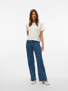 Vero Moda VMTESSA Tiro alto Corte wide leg Vaqueros -Medium Blue Denim - 10331375