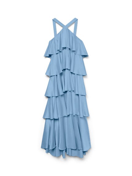 VMFELICIA Long dress | Light Blue | Vero Moda VMFELICIA Long dress | Light Blue | Vero Moda