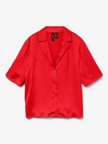 Vero Moda VMLOU Shirt -High Risk Red - 10331382