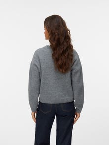 Vero Moda VMBOOM Strikket cardigan -Medium Grey Melange - 10331427