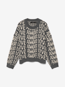 Vero Moda VMLOVE Pulover -Medium Grey Melange - 10331432