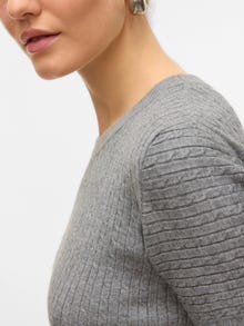 Vero Moda VMMIRLA Pullover -Medium Grey Melange - 10331436