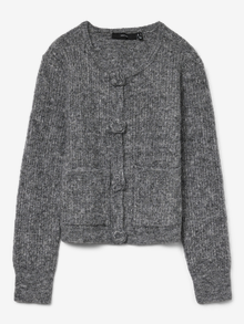 Vero Moda VMBLOSSOM Knit Cardigan -Medium Grey Melange - 10331445