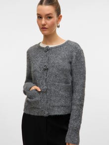 Vero Moda VMBLOSSOM Knit Cardigan -Medium Grey Melange - 10331445
