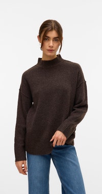 VMILSE Strickpullover | Dunkelbraun | Vero Moda®