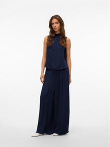 Vero Moda AWSHANNA Taille haute Pantalons -Dark Sapphire - 10331604