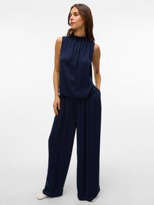Vero Moda AWSHANNA Taille haute Pantalons -Dark Sapphire - 10331604