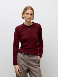 Vero Moda AWSIKITA Polo in maglia -Zinfandel - 10331614