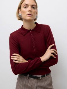 Vero Moda AWSIKITA Polo in maglia -Zinfandel - 10331614