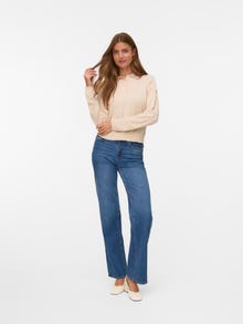 Vero Moda AWSIKITA Pletena polo majica -Natural Melange - 10331614
