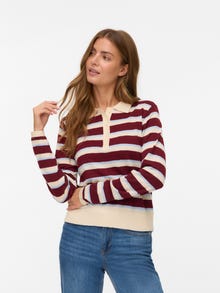 Vero Moda AWSIKITA Pletena polo majica -Birch - 10331614