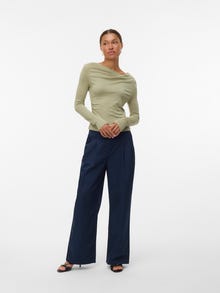 Vero Moda AWSOVINA Magas derék Nadrág -Dark Sapphire - 10331626