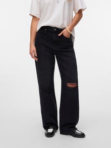 Vero Moda SNKAITLYN Vita alta Straight Fit Jeans -Black Denim - 10331633
