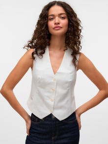 Vero Moda VMNILA Elegancka kamizelka -Snow White - 10331682