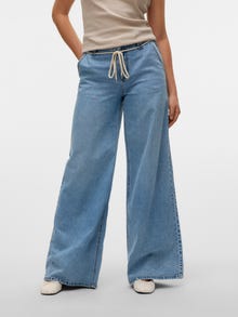 Vero Moda VMANNET Taille moyenne Wide Leg Fit Jeans -Light Blue Denim - 10331726