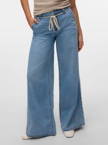 Vero Moda VMANNET Taille moyenne Wide Leg Fit Jeans -Light Blue Denim - 10331726