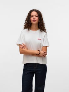 Vero Moda SNRED T-shirt -Snow White - 10331736