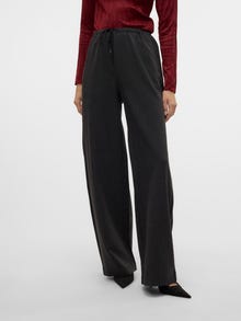 Vero Moda VMBESTIE Mellemhøj talje Bukser -Dark Grey Melange - 10331746
