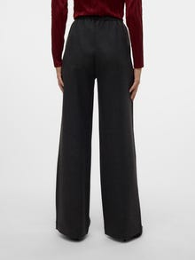 Vero Moda VMBESTIE Mellemhøj talje Bukser -Dark Grey Melange - 10331746